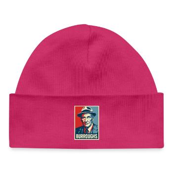 Burroughs Pop Art Portrait - Baby Organic Beanie - hot pink - Front