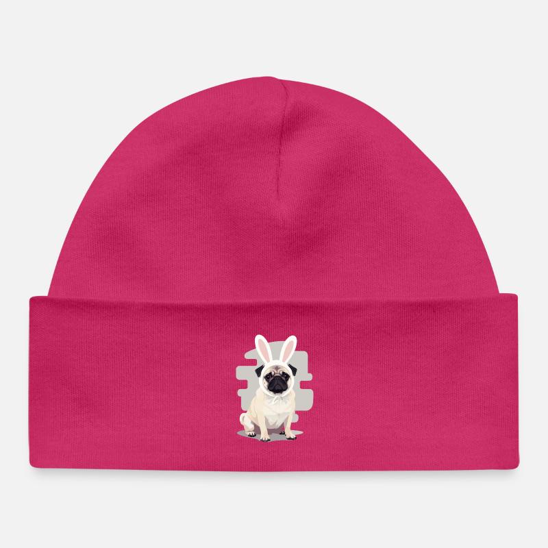 Carlin - Bonnet bébé bio - hot pink