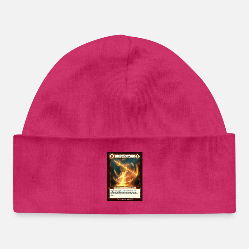 Lance de feu - Bonnet bébé bio - hot pink