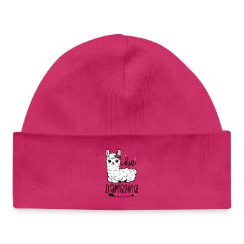 Be Amazing Alpaca Floral Crown - Baby Organic Beanie - hot pink - Front