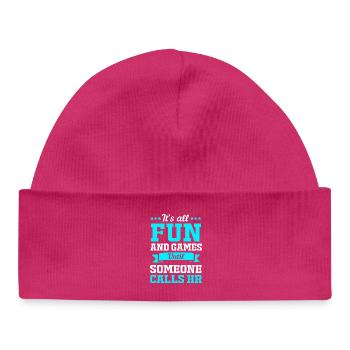 HR Manager - Baby Organic Beanie - hot pink - Front