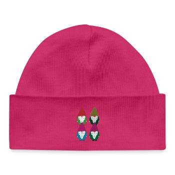 gartenzwerge Viererkette - Baby Organic Mütze - hot Pink - Vorne