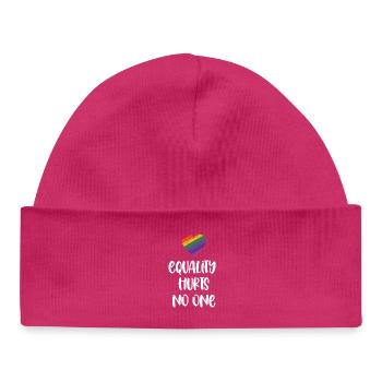 LGBT Pride Month - Equality Hurts No One - Baby Organic Beanie - hot pink - Front