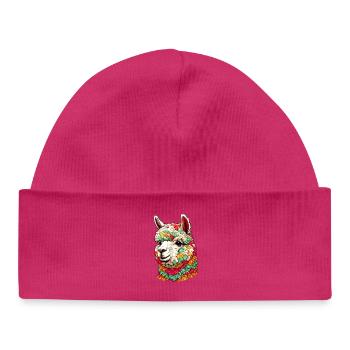 Alpaca - Baby Organic Beanie - hot pink - Front