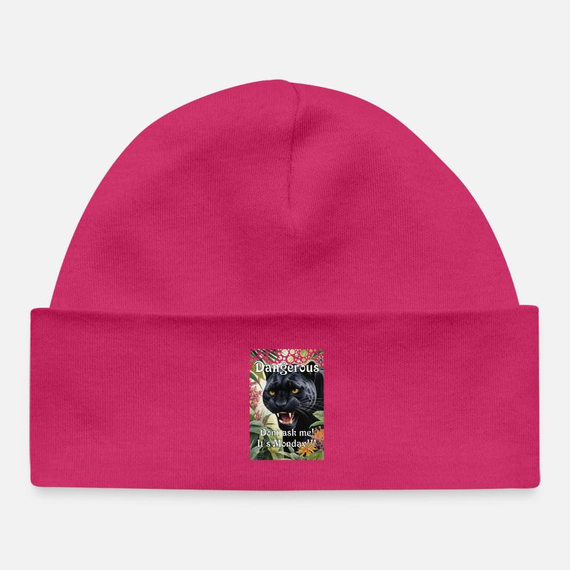 Dangereuse Panthère dans la jungle Humour Monday Office - Bonnet bébé bio - hot pink