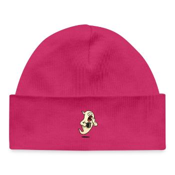 Tired mind. - Baby Organic Beanie - hot pink - Front