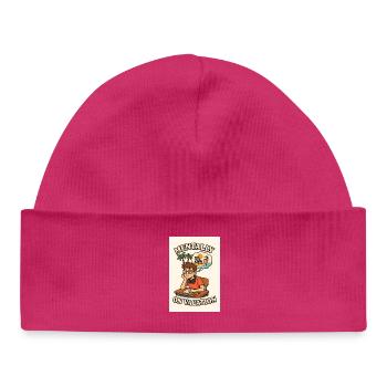 Mentally Im Urlaub Design - Baby Organic Beanie - hot pink - Front