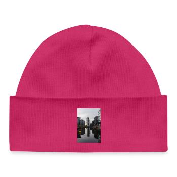 Urban Reflection - Baby Organic Beanie - hot pink - Front