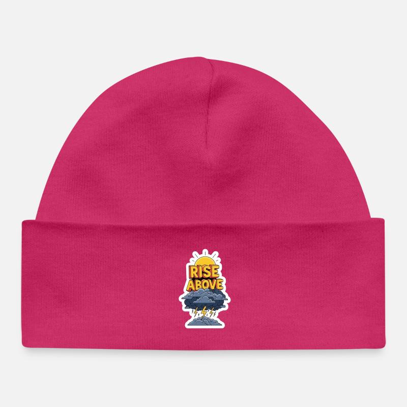 S’élever au-dessus du ciel de l’orage - Bonnet bébé bio - hot pink