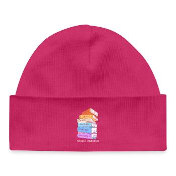 Reading Library Bookworm - Baby Organic Beanie - hot pink - Front