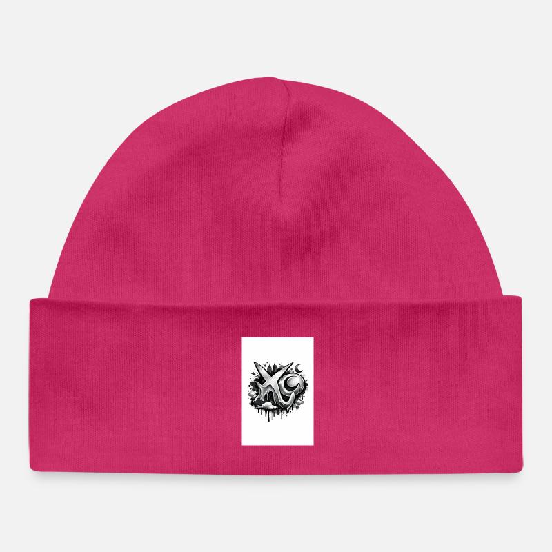 XO - Bonnet bébé bio - hot pink