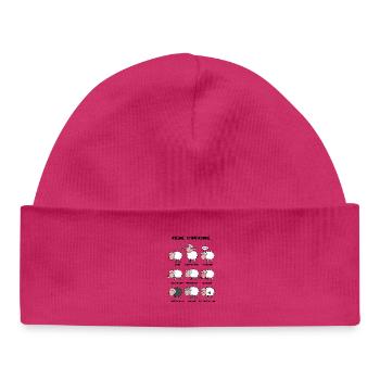A little sheep knowledge - Baby Organic Beanie - hot pink - Front