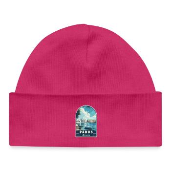 Explorez Paros en Grèce Paradis méditerranéen - Bonnet bébé bio - hot pink - Devant