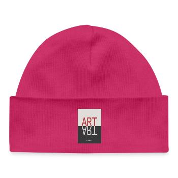 ART Reflection Minimalist Concept Poster - Baby Organic Beanie - hot pink - Front