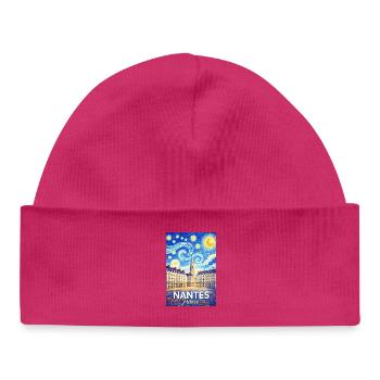 Nantes, France - Bonnet bébé bio - hot pink - Devant