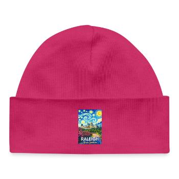 Raleigh, North Carolina - Baby Organic Beanie - hot pink - Front