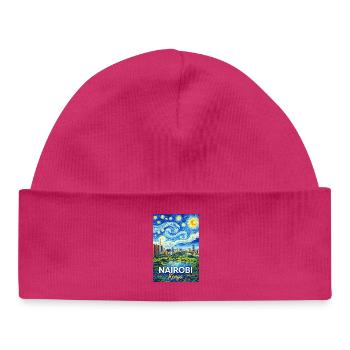 Nairobi Kenya Starry Night - Baby Organic Mütze - hot Pink - Vorne