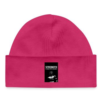 Strength in silence - Baby Organic Beanie - hot pink - Front