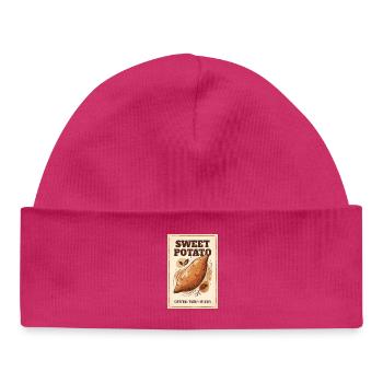 Impression de Superaliment de Patate Douce - Bonnet bébé bio - hot pink - Devant