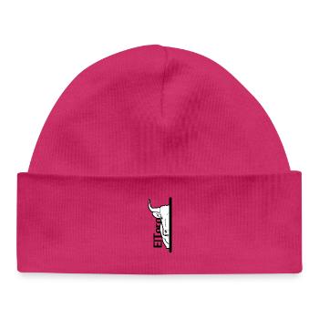 taureau caché - Bonnet bébé bio - hot pink - Devant