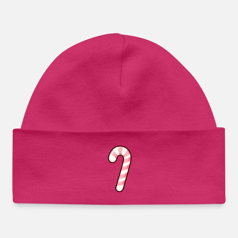 Conception festive de canne à sucre à la fraise - Bonnet bébé bio - hot pink