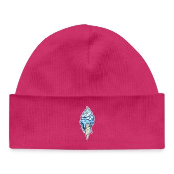 Eiscreme Eis - Baby Organic Beanie - hot pink - Front