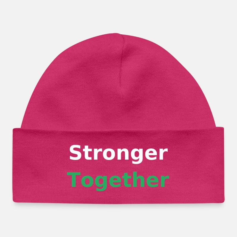 Plus forts ensemble - Bonnet bébé bio - hot pink