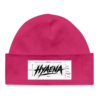 Lettrage agressif de la hyène - Bonnet bébé bio - hot pink - Devant
