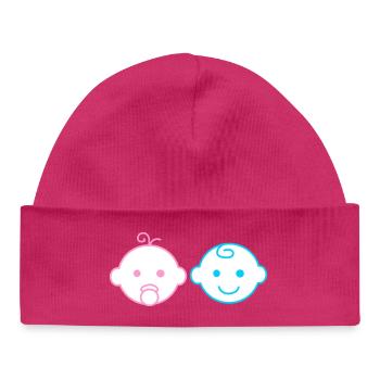 Bébé garçon notre fille - Bonnet bébé bio - hot pink - Devant