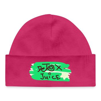 Detox juice text - Baby Organic Beanie - hot pink - Front