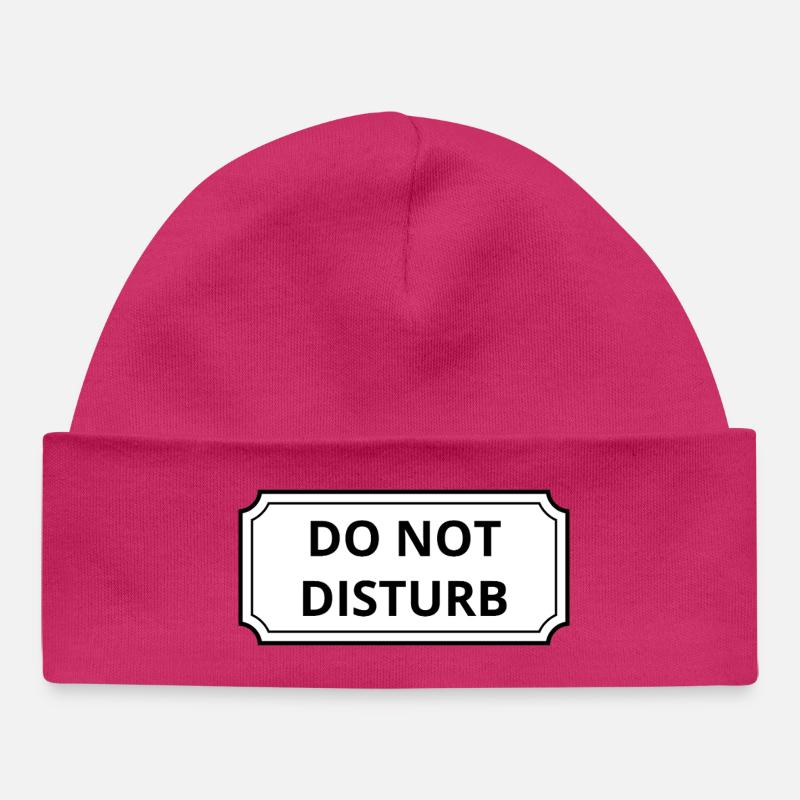 Do not disturb - Bonnet bébé bio - hot pink