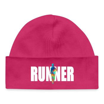 Coureur - Bonnet bébé bio - hot pink - Devant