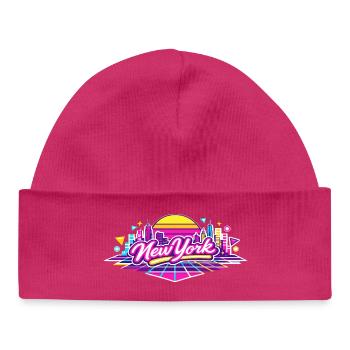 New York - Baby Organic Beanie - hot pink - Front