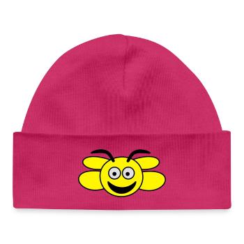 abeille - Bonnet bébé bio - hot pink - Devant