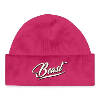 mode bête gym entraînement kraft forte puissance énergie - Bonnet bébé bio - hot pink - Devant