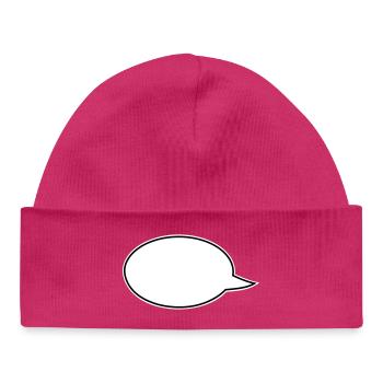Speech Bubbles Comic Links - Baby Organic Beanie - hot pink - Front
