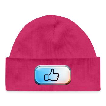 Neon Daumen Hoch Gradient - Baby Organic Mütze - hot Pink - Vorne