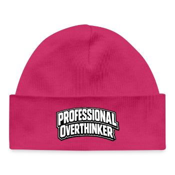 professional overthinker - Baby Organic Beanie - hot pink - Front
