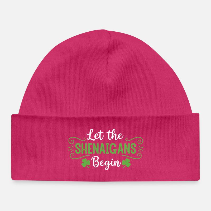 Que les bêtises commencent - Bonnet bébé bio - hot pink