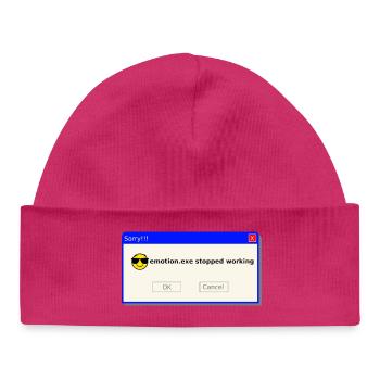 Emotion.exe Erreur – Streetwear Dark Glitch - Bonnet bébé bio - hot pink - Devant