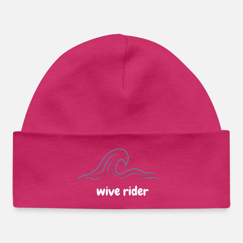 Surfeur de vagues - Bonnet bébé bio - hot pink