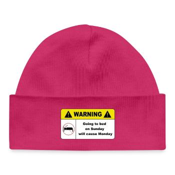 Se coucher le dimanche - Bonnet bébé bio - hot pink - Devant