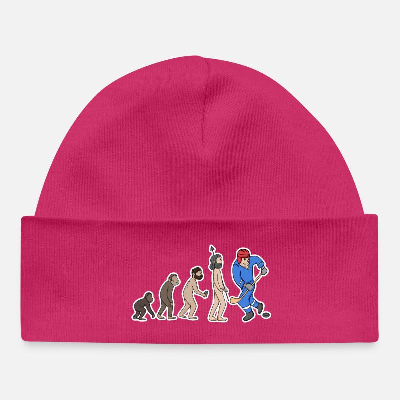 Evolution Eishockeyspieler  - Baby Organic Mütze - hot Pink