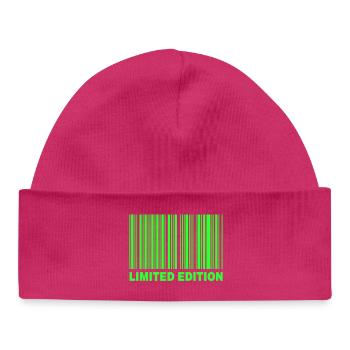 LIMITED EDITION - BARCODE - Baby Organic Beanie - hot pink - Front