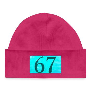 67_Blue - Bonnet bébé bio - hot pink - Devant