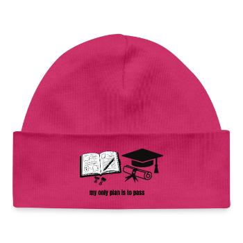 Mein einziger Plan ist zu bestehen – Motivational Student Gra - Baby Organic Mütze - hot Pink - Vorne