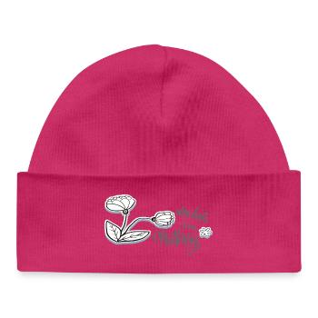 Blumen zum Muttertag - Baby Organic Mütze - hot Pink - Vorne