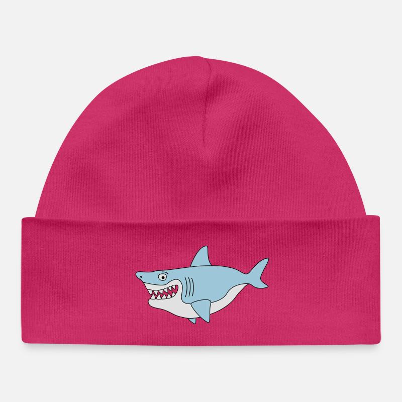 Shark Lächeln - Baby Organic Mütze - hot Pink