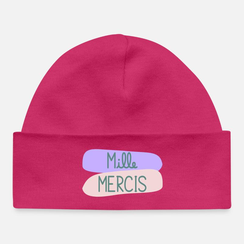 MERCI. MAÎTRESSE. MAÎTRE. MERCI MAÎTRESSE. CADEAU - Bonnet bébé bio - hot pink
