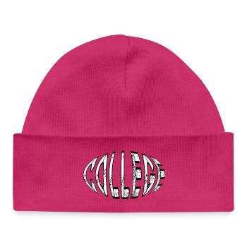 College College Style Study Football - Baby Organic Beanie - hot pink - Front